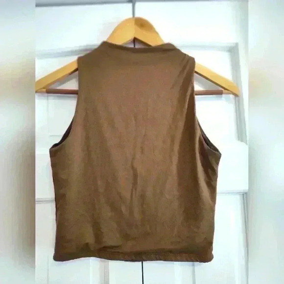 Sincerely Jules Brown crop top | size Small - Picture 2 of 3